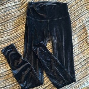 Lululemon black velvet leggings